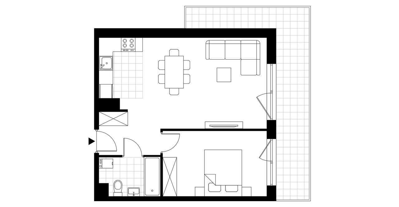 2-pokojowe mieszkanie 47m2 + balkon Bezpośrednio - Pełny obrazek: 3/23