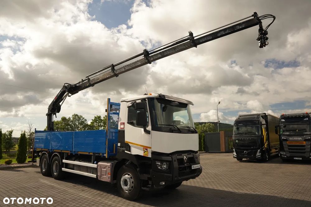 Renault C 380 / 6x4 / SKRZYNIOWY 6,8 m / + HDS HIAB X- HIPRO 192 ES- 4 WYSÓW: 12,4 M / ROTATOR / WIDŁY DO PALET / EURO 6 - 6