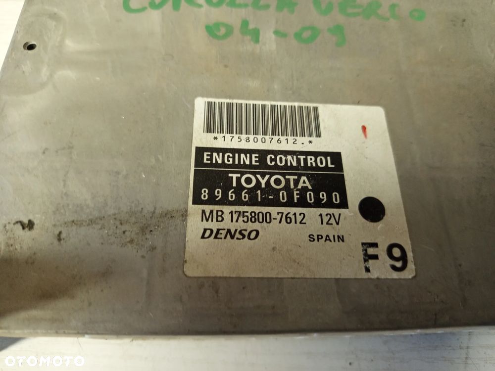 STEROWNIK KOMPUTER SILNIKA 89661-0F090 2.2D4D TOYOTA COROLLA VERSO II 04-09 - 3