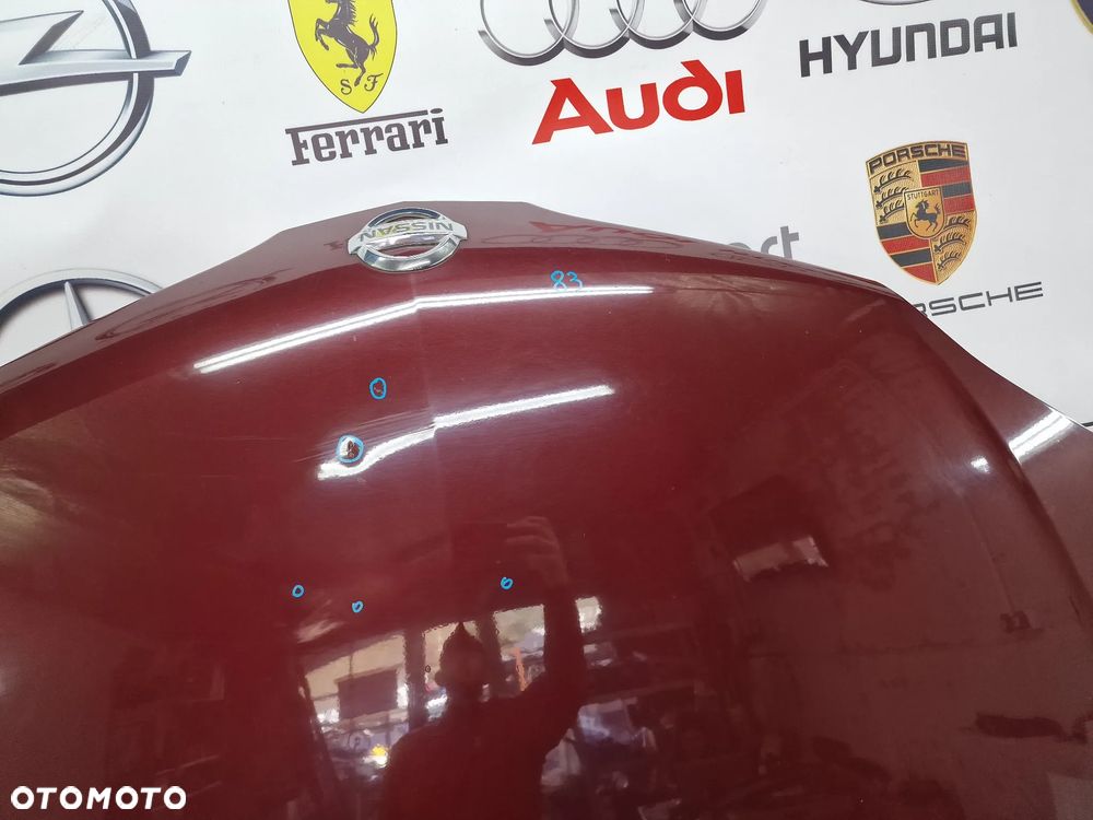 NISSAN PRIMERA P12 02- ŁADNA KOMPLETNA MASKA , KOLOR BORDO METALIK , NR AUKCJI NM83 - 5