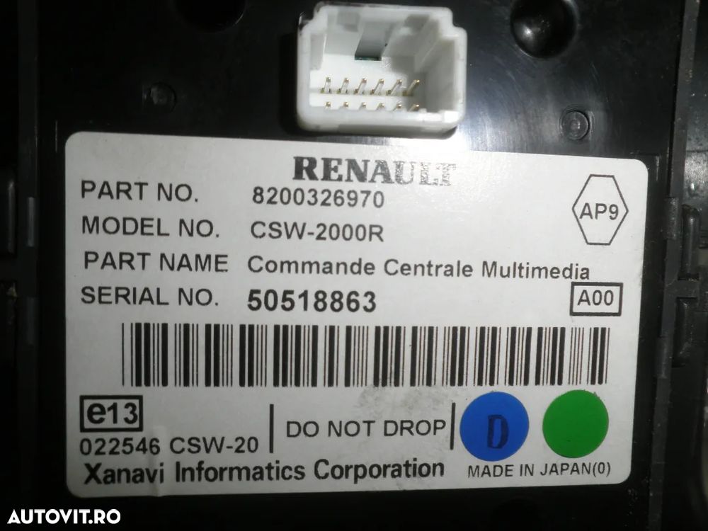 Joystick / butoane comanda multimedia Renault Laguna 2 8200326970 - 3