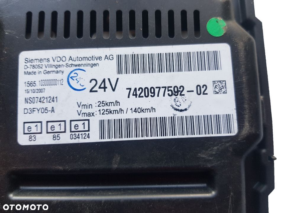 LICZNIK ZEGARY 7420977592-02 RENAULT PREMIUM DXI - 3
