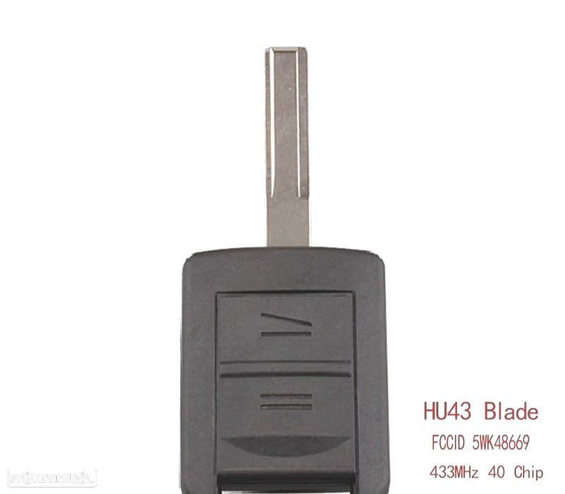 CHAVE COMPLETA HU43 OPEL AGILA MERIVA ASTRA CORSA C COMBO TIGRA VECTRA - 3