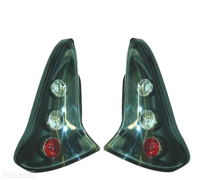 FAROLINS TRASEIROS CITROEN C4 04-09 PRETO LOOK LEXUS - 1