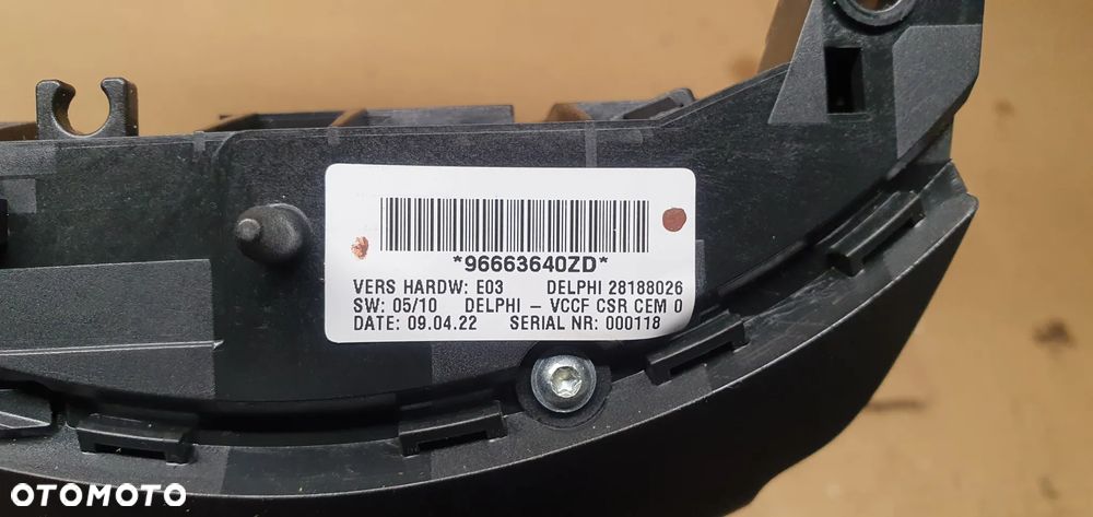 Przełącznik kierownicy multifunkcja przełączniki Citroen C5 III 96663640ZD - 6
