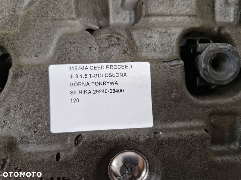 kia ceed proceed 3 iii 1.5 t-gdi osłona górna pokrywa silnika 29240-08400 - 6