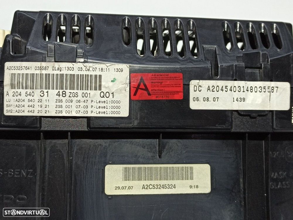 QUADRANTE MERCEDES CLASE C (W204) BERLINA C 220 CDI BLUEEFFICIENCY (204.002) - 2