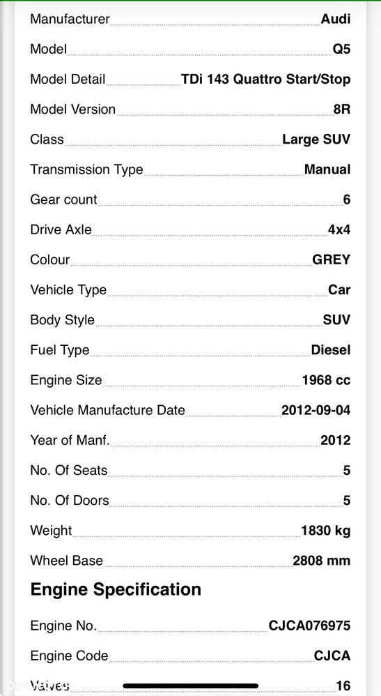 Silnik KOMPLETNY  Audi Q5 CJCA CJC  143 konie 2012 film video - 12
