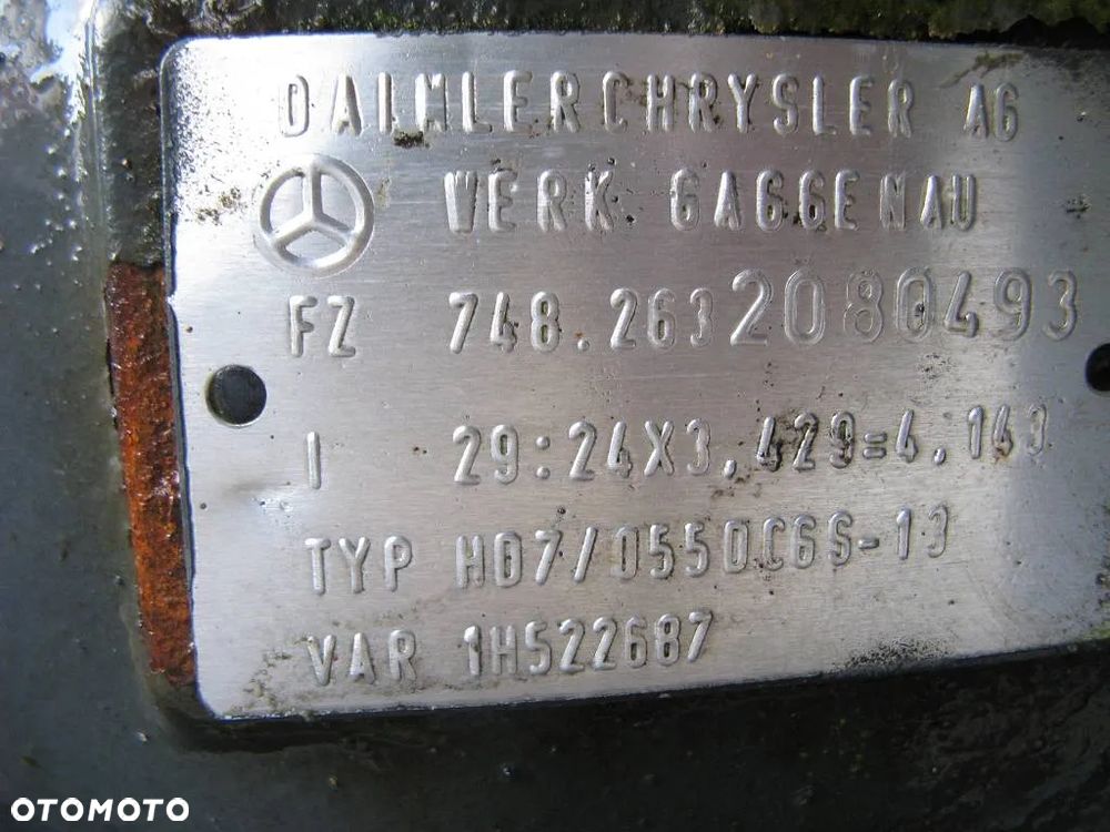 # MERCEDES ACTROS MP1 MP2 MP3 HD7 29:24  8x8 8x4 6x6 6x4 MOST PRZELOTOWY NA ZWOLNICY WKŁAD MOSTU - 3