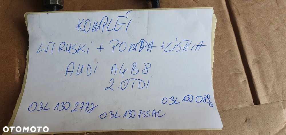Wtryskiwacze układ wtryskowy pompa wtryski Audi A4 B8 Lift 2.0 TDI 03L130277J 03L130755AC 03L130089Q - 16