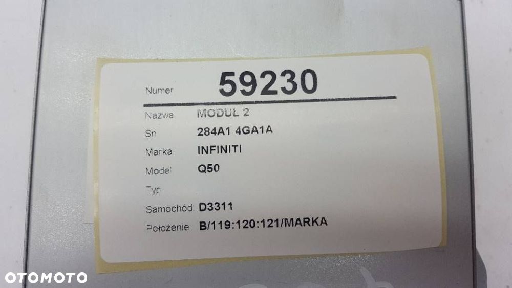 MODUŁ KAMERY 284A1 4GA1A INFINITI Q50 EUROPA - 3