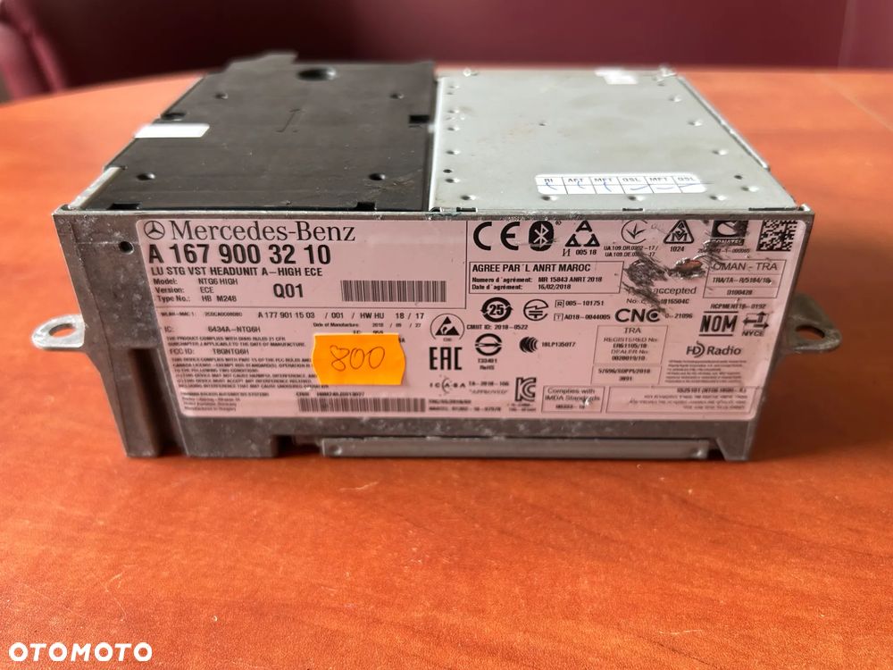 RADIO FABRYCZNE NAWIGACJA MERCEDES-BENZ A KLASA W177 A1679003210 - 1