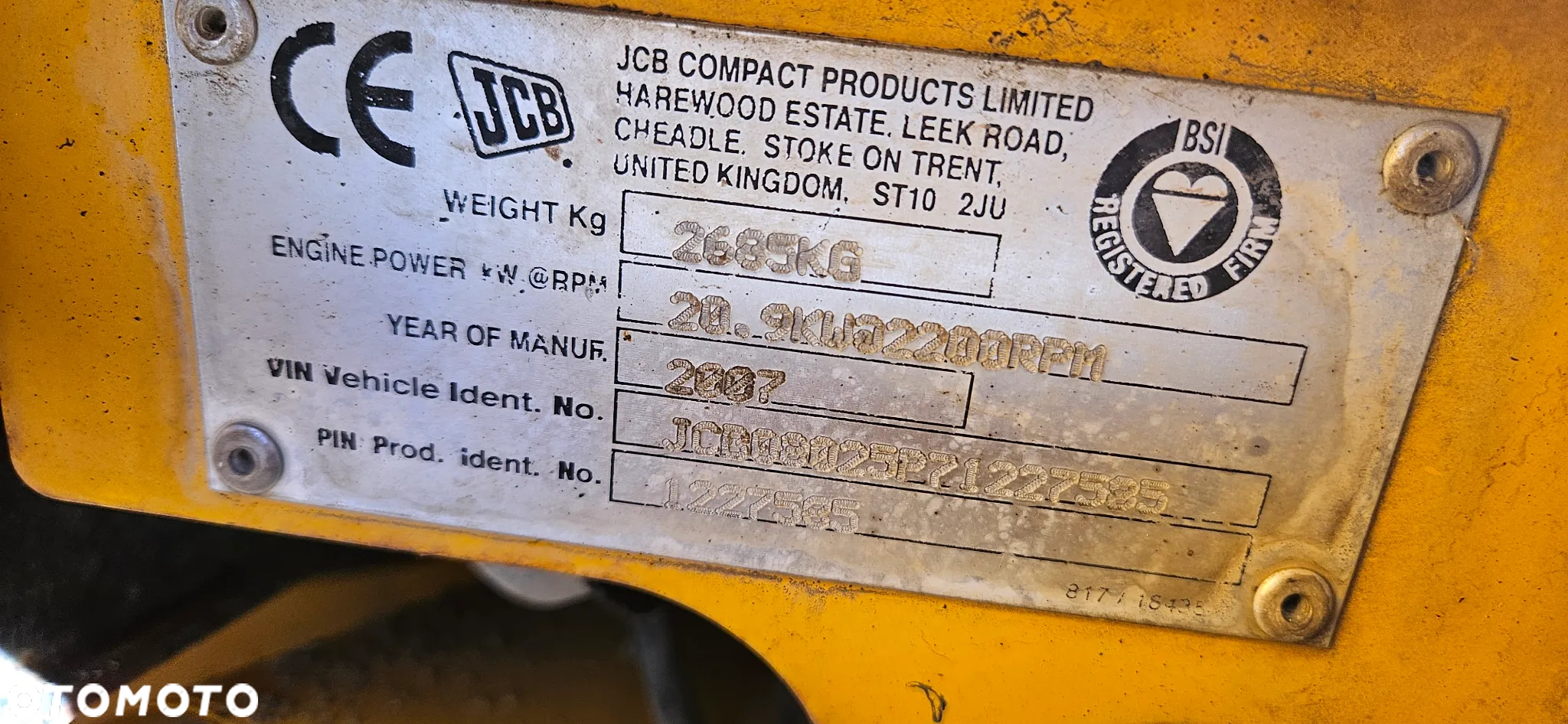 JCB 8025 ZTS 2007 rok 3 łyżki krótki tył z Niemiec serwisowana JCB TOP!!! - 13