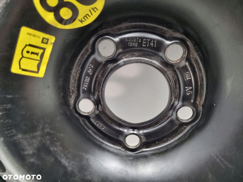 KOŁO DOJAZDOWE ZAPASOWE Opel Vectra C Astra H 115/70 R16 2160132 5x110 - 3