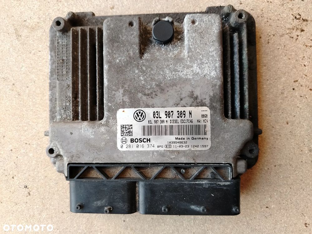 KOMPUTER SILNIKA VW PASSAT B7 2.0 TDI CFFB 03L907309N 0281016374 - 1