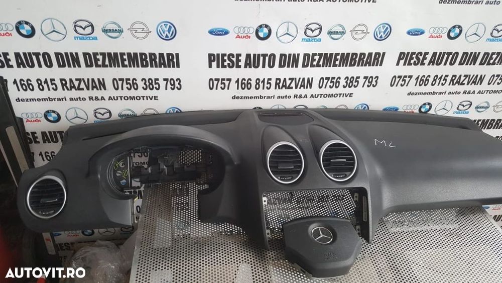 Plansa Bord Kit Airbag Mercedes ML W164 Volan Stanga Impecabila - 2
