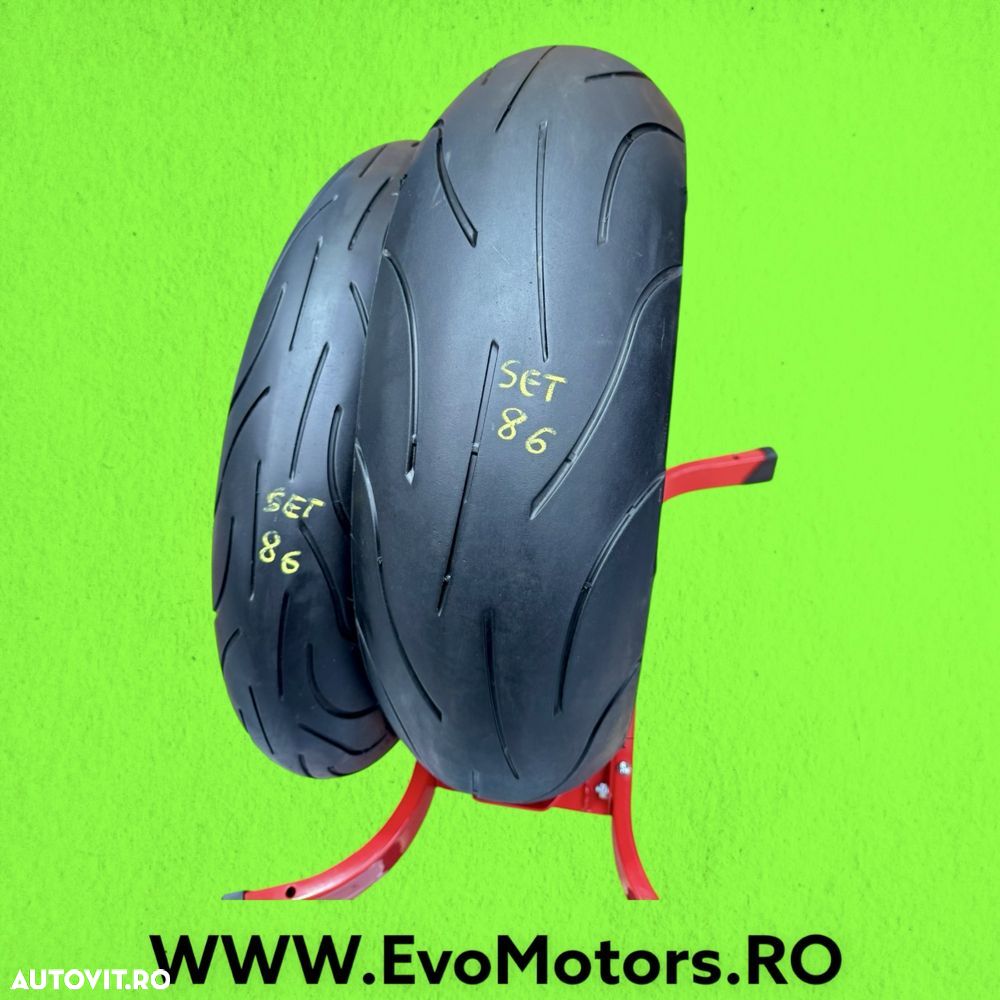 Set Anvelopa Moto 120 70 17 si 180 55 17 Michelin Pilot Power Set86 - 2