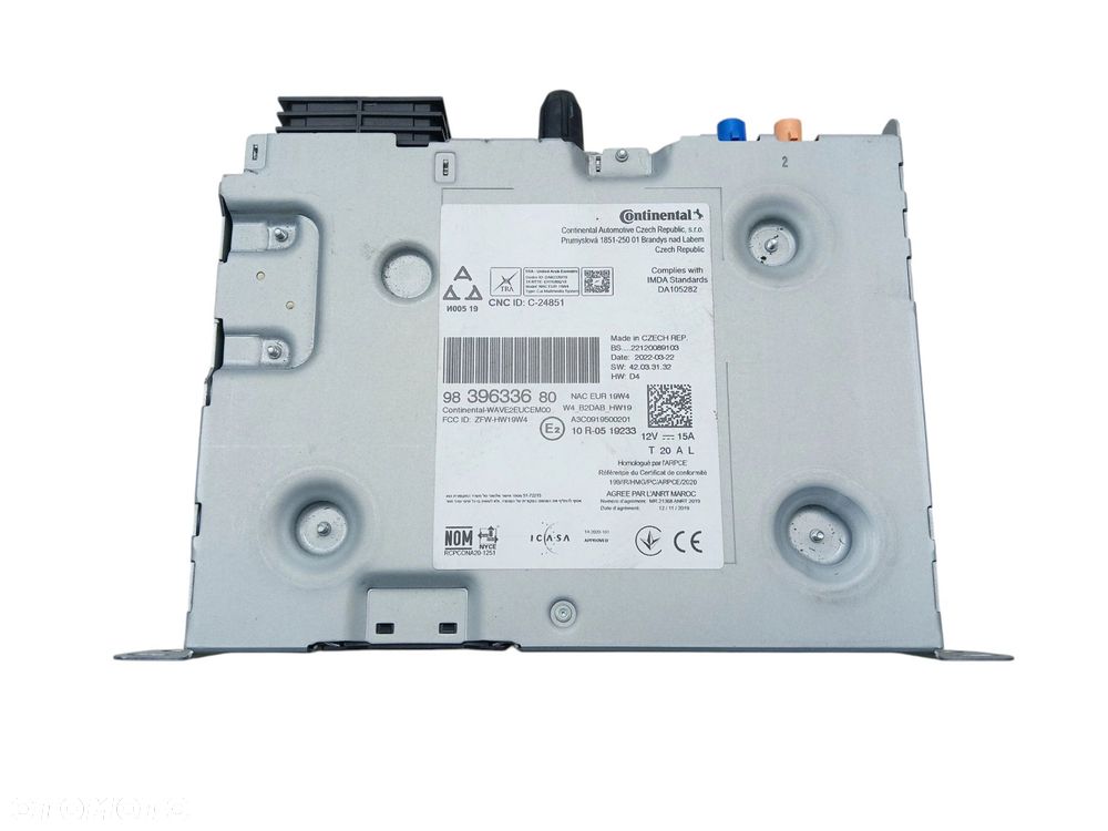 RADIO PEUGEOT e-208 II (2019-2024) 136KM 100kW 9839633680 - 3