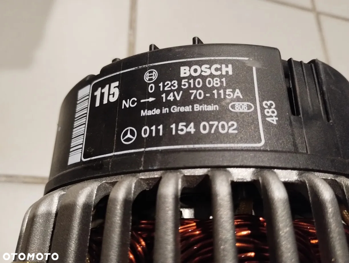 Alternator Mercedes Sprinter 901 902 903 904 C klasa S klasa G klasa VITO VIANO 0101540702 BOSCH 0123510081 115A - 2