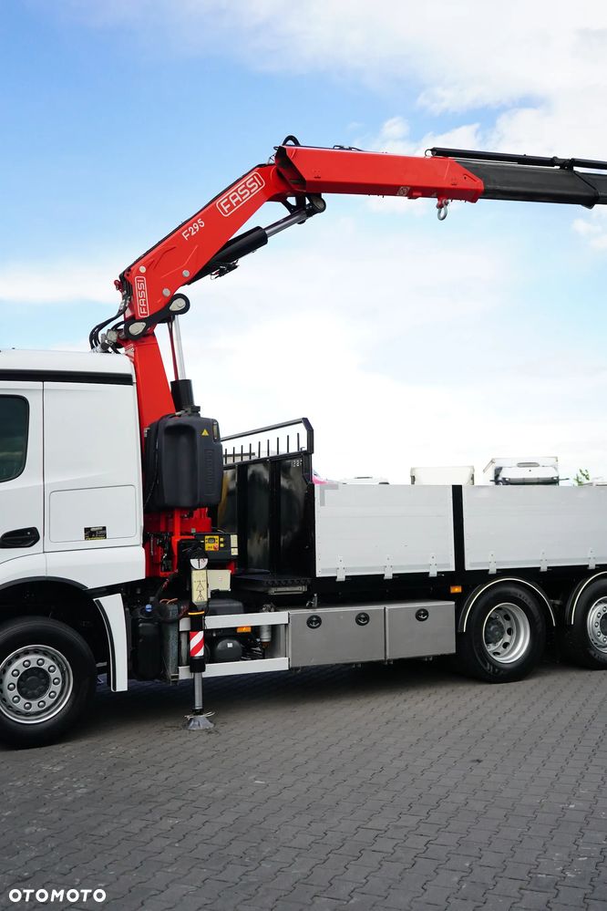 Mercedes-Benz ACTROS / 2543 / 6 X 2 / SKRZYNIOWY + HDS / FASSI F 295 / WYS. 16,5 M / PILOT / OŚ SKRETNA - 23