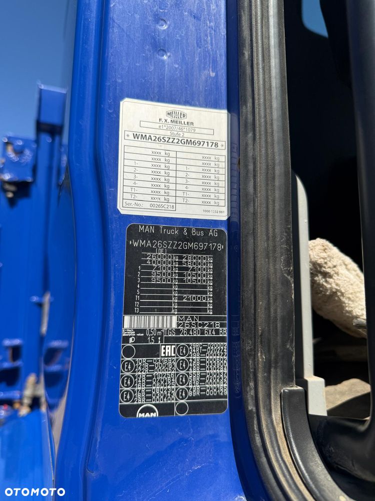 MAN 26.480 TGS wywrotka 6x4, BORDMATIC, 340 t.km.!, INTARDER! - 15