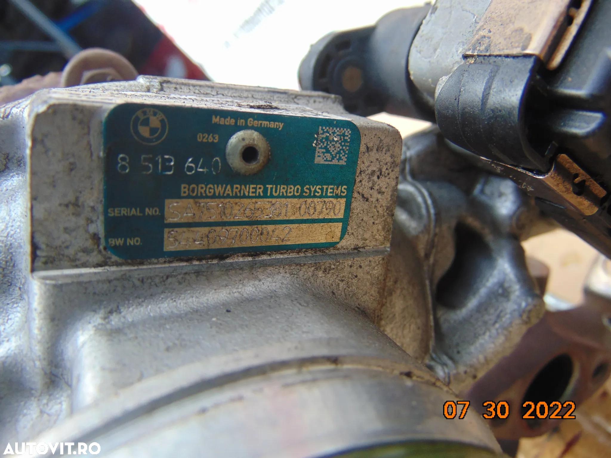 Turbina BMW 2.0 b47 f30 f20 f31 f32 f33 f34 f21 f22 f23 x1 x2 x3 x4 f48 f80 mini f45 f10 f11 euro 6 - 8