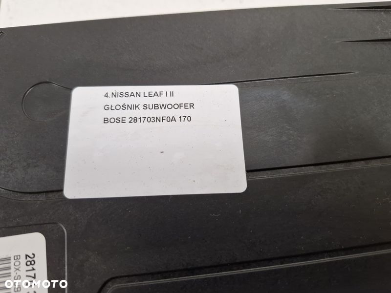 NISSAN LEAF I II 1 2 GŁOŚNIK SUBWOOFER BOSE 281703NF0A - 6