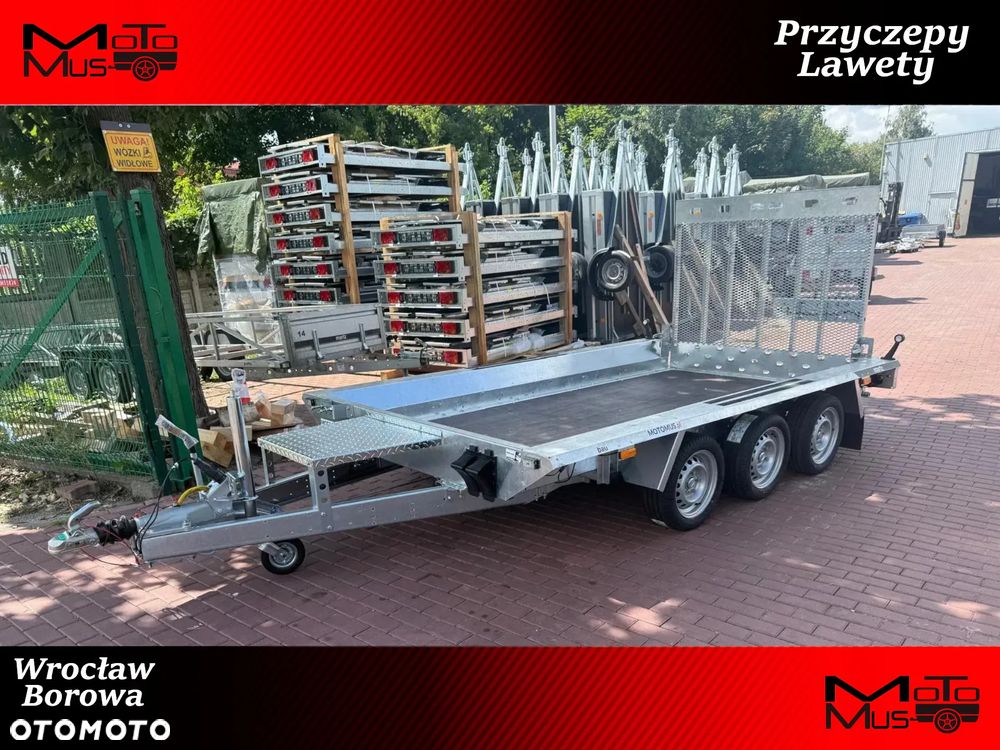 Martz Przyczepa Martz Bau 3 350/3 350x160 3500kg 3 osie pod sprzęt budowlany minikoparka walec mocna dostawa