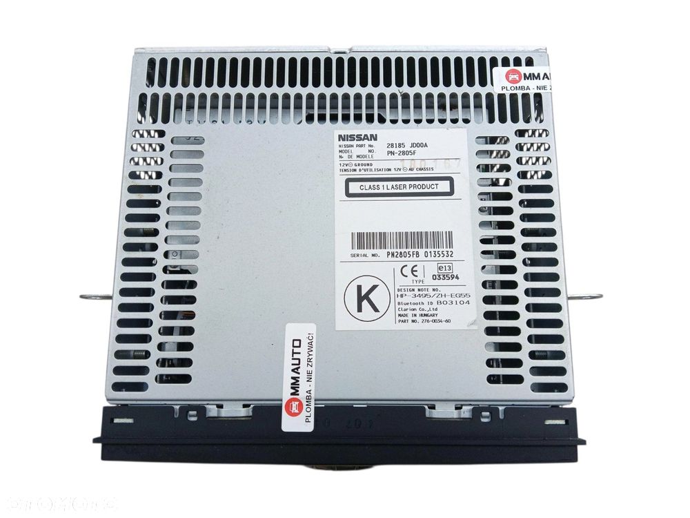 RADIO NISSAN QASHQAI J10 (2007-2009) 1.6 16V 114KM 28185 JD00A - 6