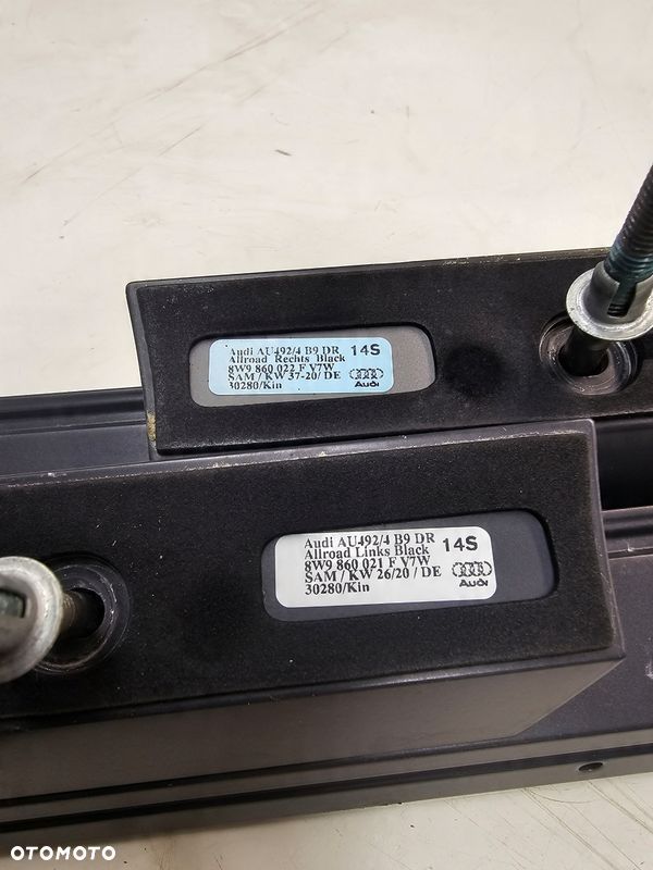 RELING RELINGI DACHOWE CZARNY MAT AUDI A4 B9 8W9860022F 021F KOMPLET - 9