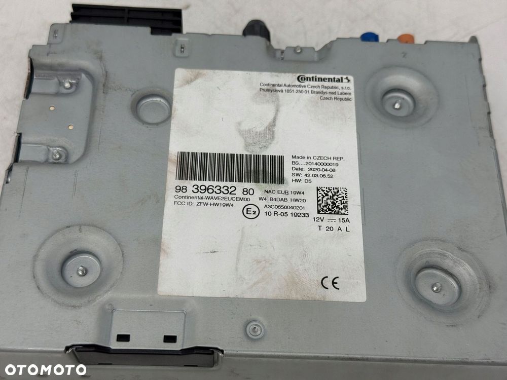 stacja multimedialna radio citroen c5 aircross 9839633280 - 4
