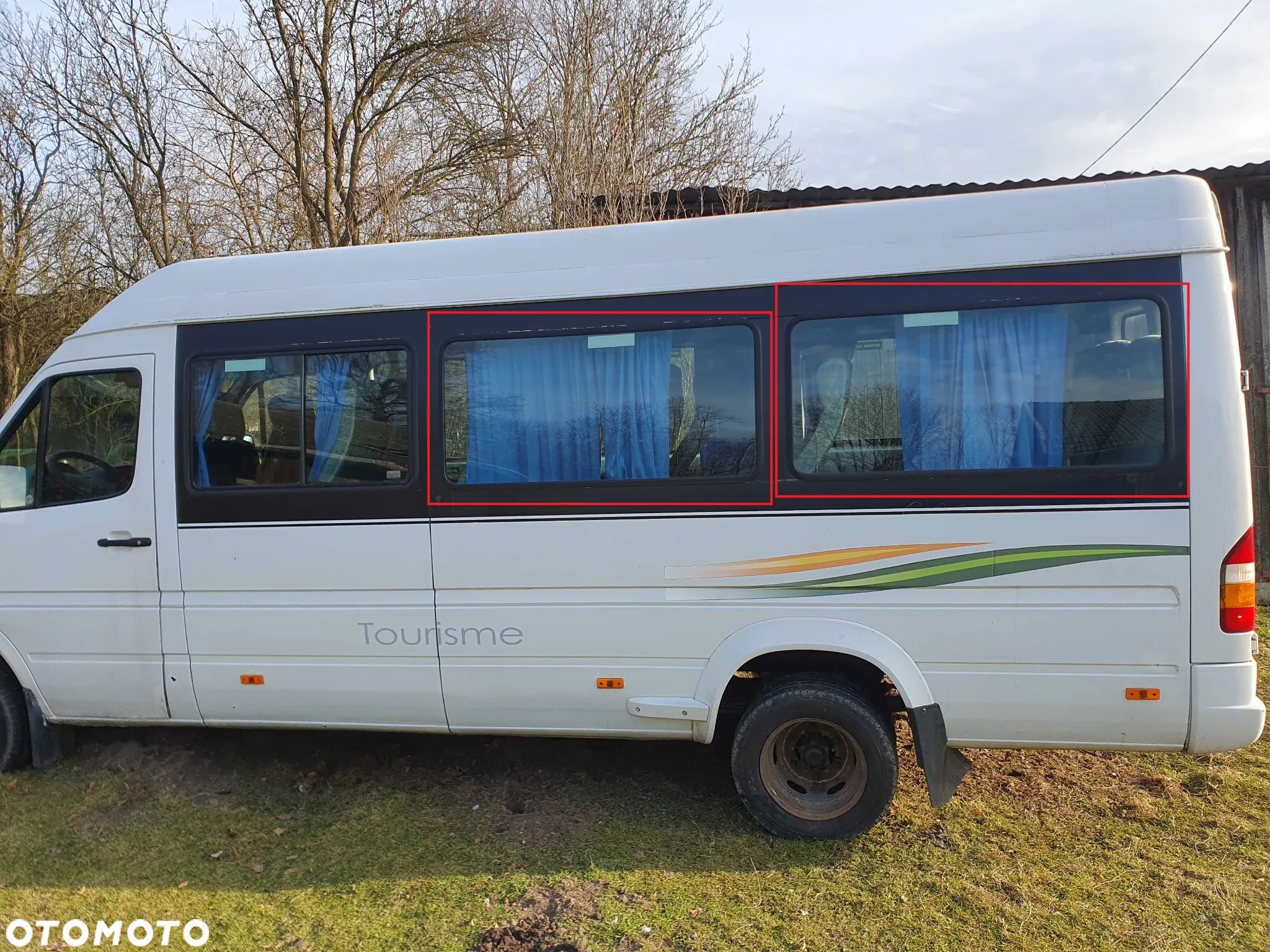 Szyba Karoseryjna Boczna Bok Lewa Uszczelka Mercedes Sprinter VW LT - 1