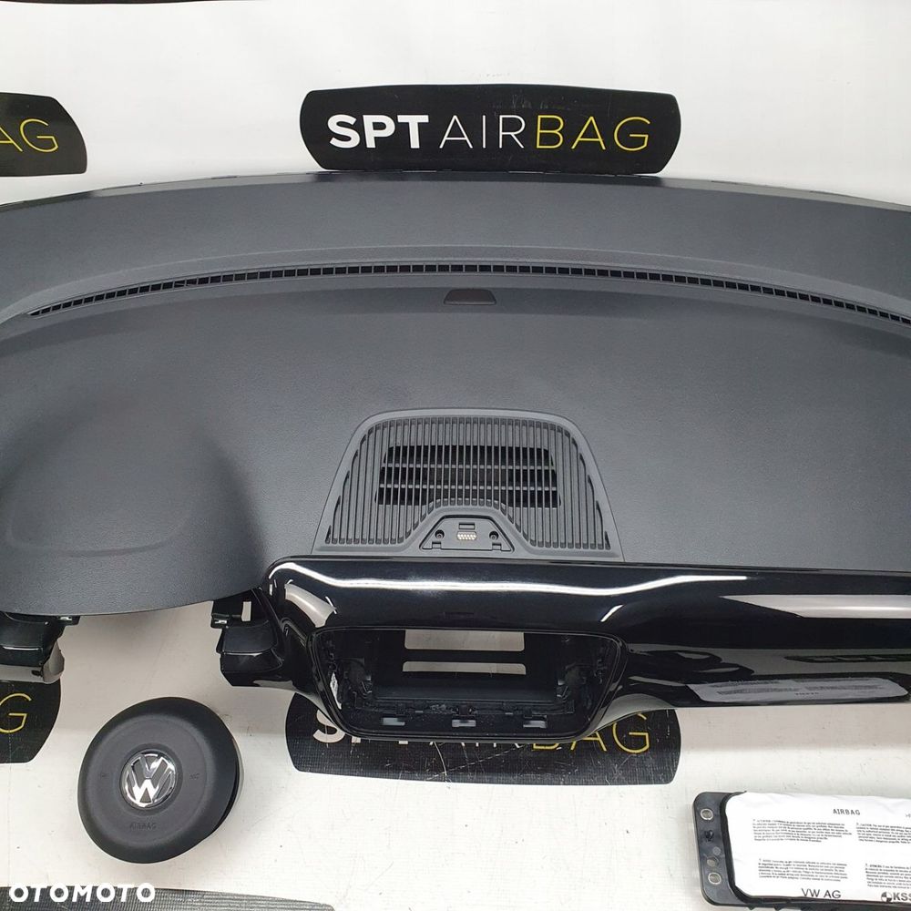 VW UP! UP DESKA ROZDZIELCZA KONSOLA KOKPIT PULPIT PODUSZKI AIRBAG AIR BAG PASY KIT SET - 3
