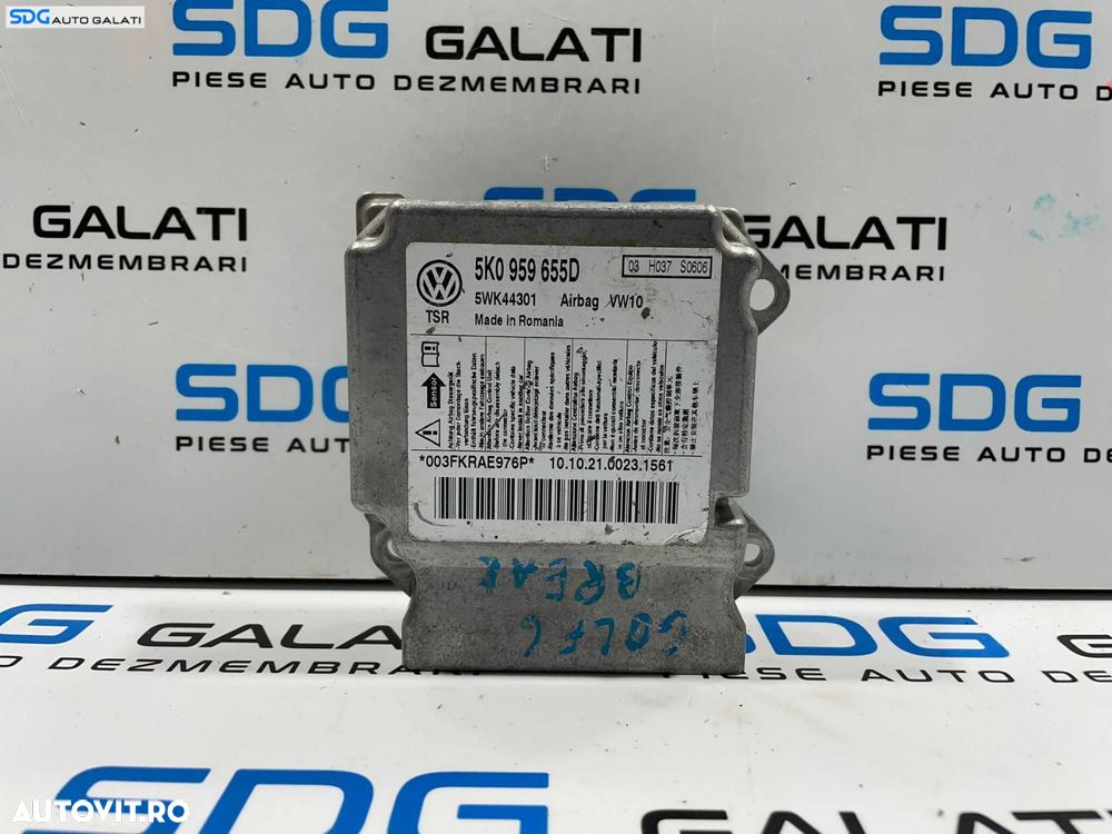 Unitate Modul Calculator Control Airbag Volkswagen Golf 5 2004 - 2008 Cod 5K0969655D [L3759] - 1