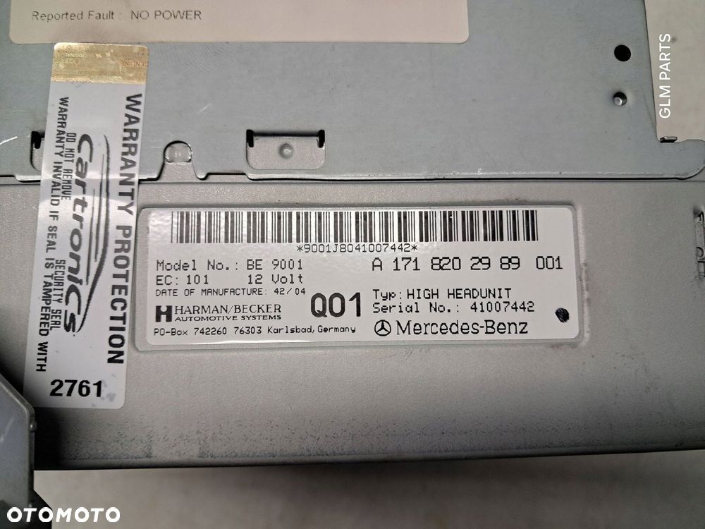 mercedes-benz slk r171 radio nawigacja a1718202989 be9001 - 10