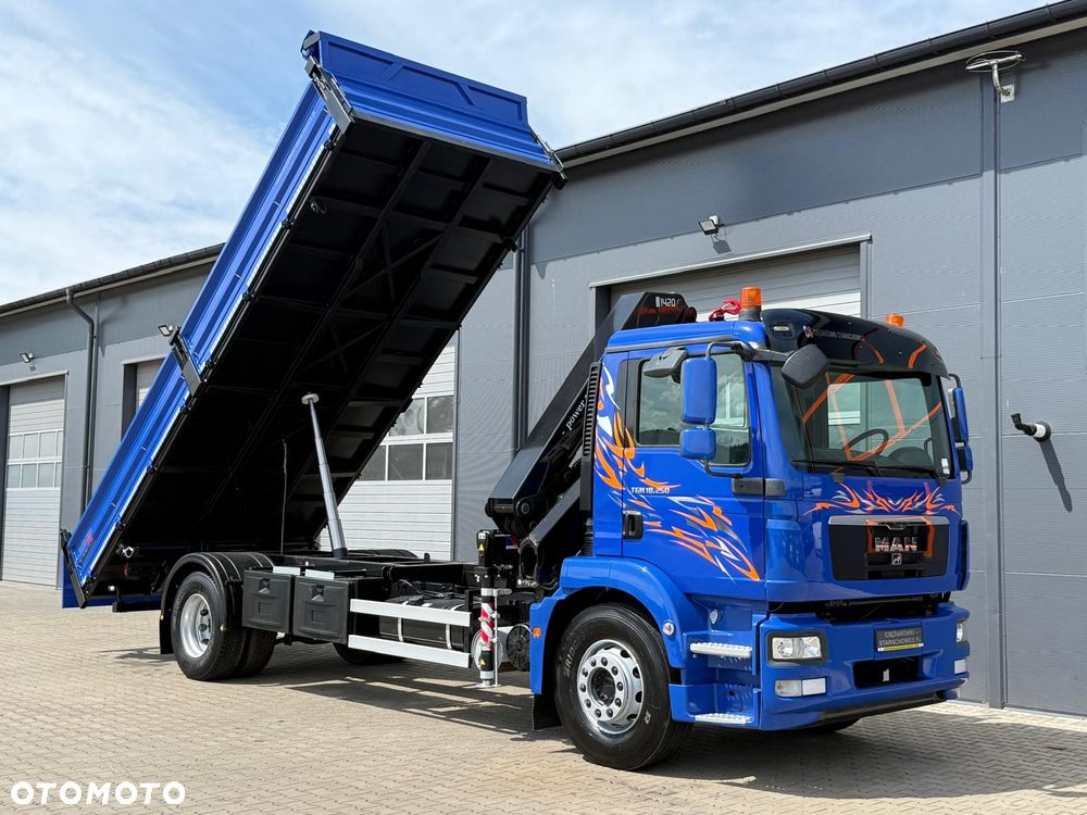 MAN MAN TGM TGL TGS 18.250 // Klimatyzacja / Kiper 6,55 m !!  // wywrotka 3-S + HDS HMF 1420 - K2 // budowlanka // energetyka //żuraw dzwig kran crane // Świeżo sprowadzony!! - 14