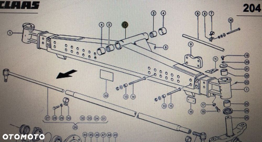 Korpus osi kierującej Claas Mega 370-340 Nr katalogowy 000 637 841 0 - 1