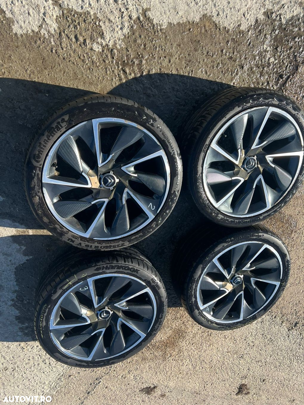 Set roti pe 19 ”cu anvelope vara pentru Citroen DS5, DS4. - 2