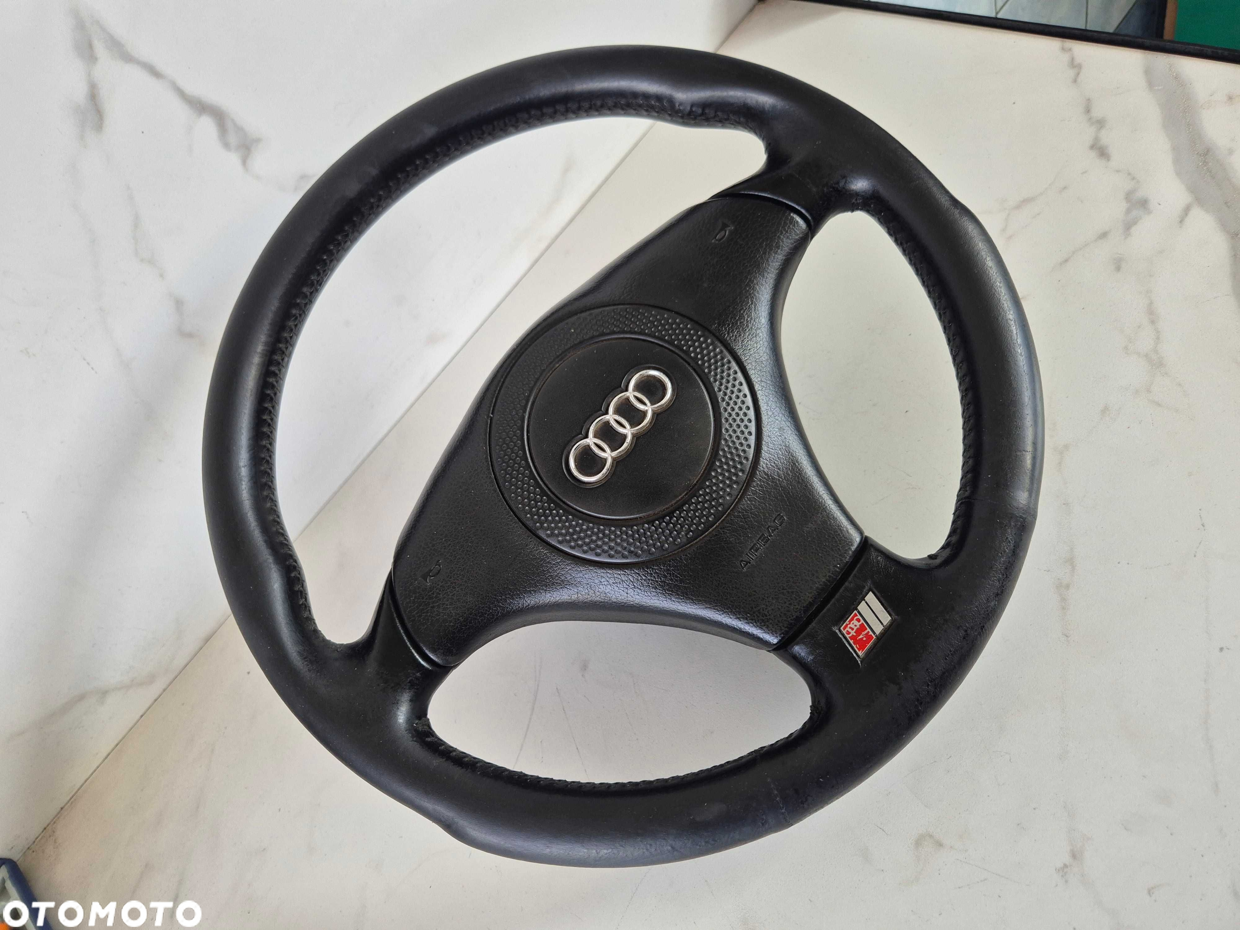 audi a4 b5 a6 c5 lift kierownica skóra skórzana poduszka airbag kpl - 2