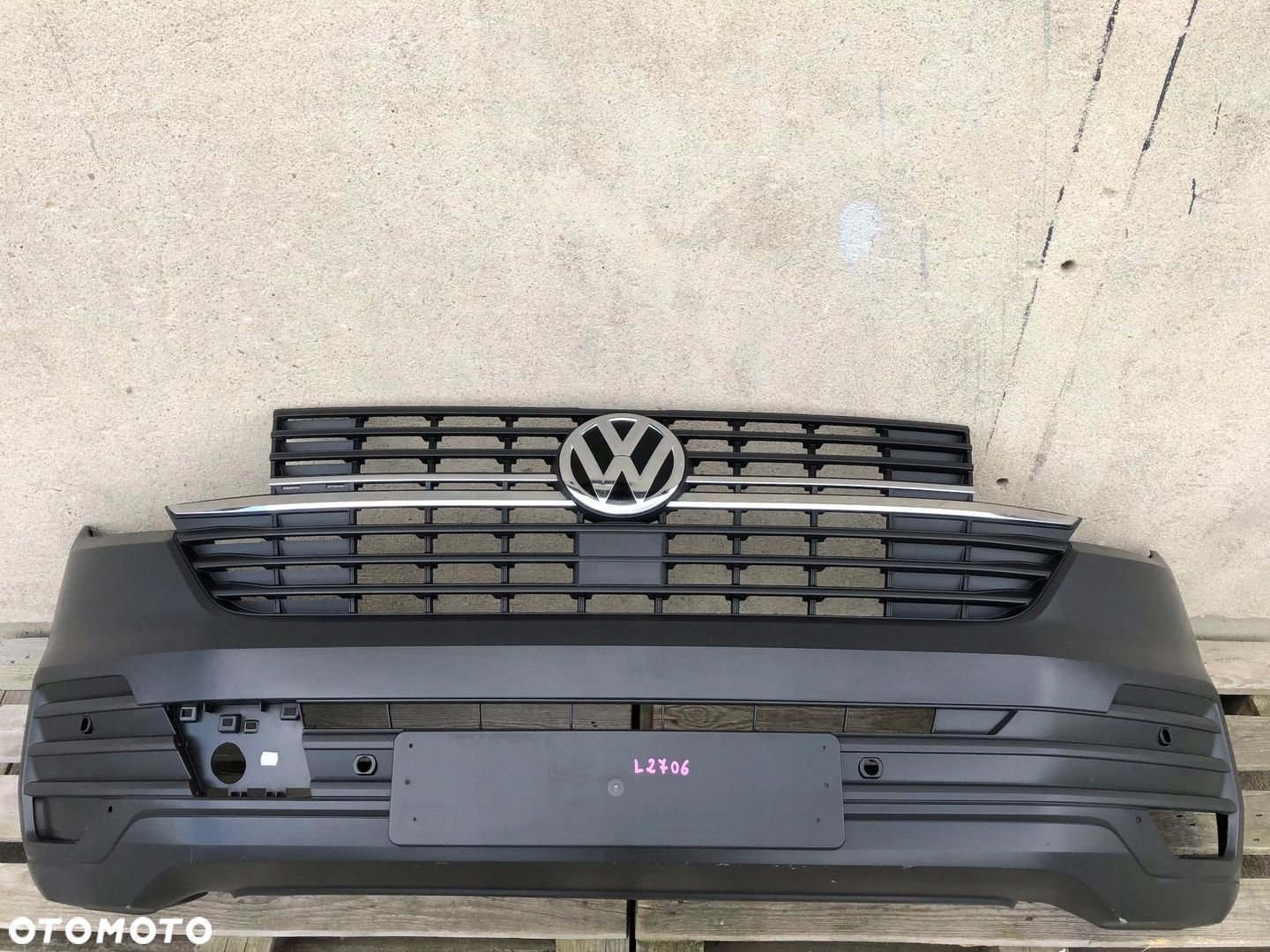 ZDERZAK PRZÓD PRZEDNI VW TRANSPORTER T6 LIFT FL T6.1 7LA 2019-  CHROM GRIL - 1
