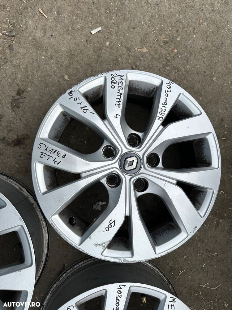 Janta aliaj la bucata RENAULT MEGANE 4 an 2020 pe 16’ ,ET41 cod piesa 403009128R - 2