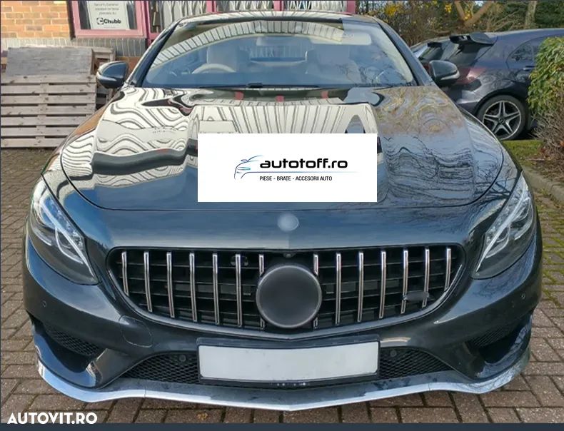 Grila Compatibila Cu Mercedes-Benz S-Class C217 A217 (2014-2022) Negru Lucios - 1