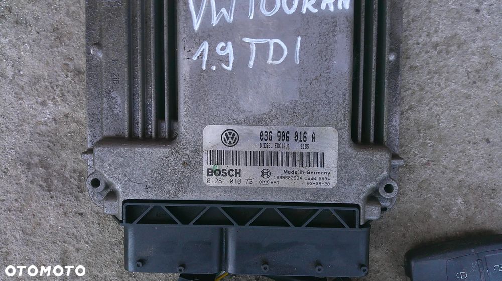 VW TOURAN I 1.9 TDI IMMO ZESTAW STARTOWY 03G906016A - 5