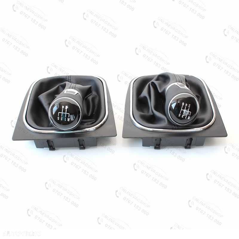 Schimbator viteze piele VW Golf 5, Golf 6, Jetta, Eos, Scirocco - 4