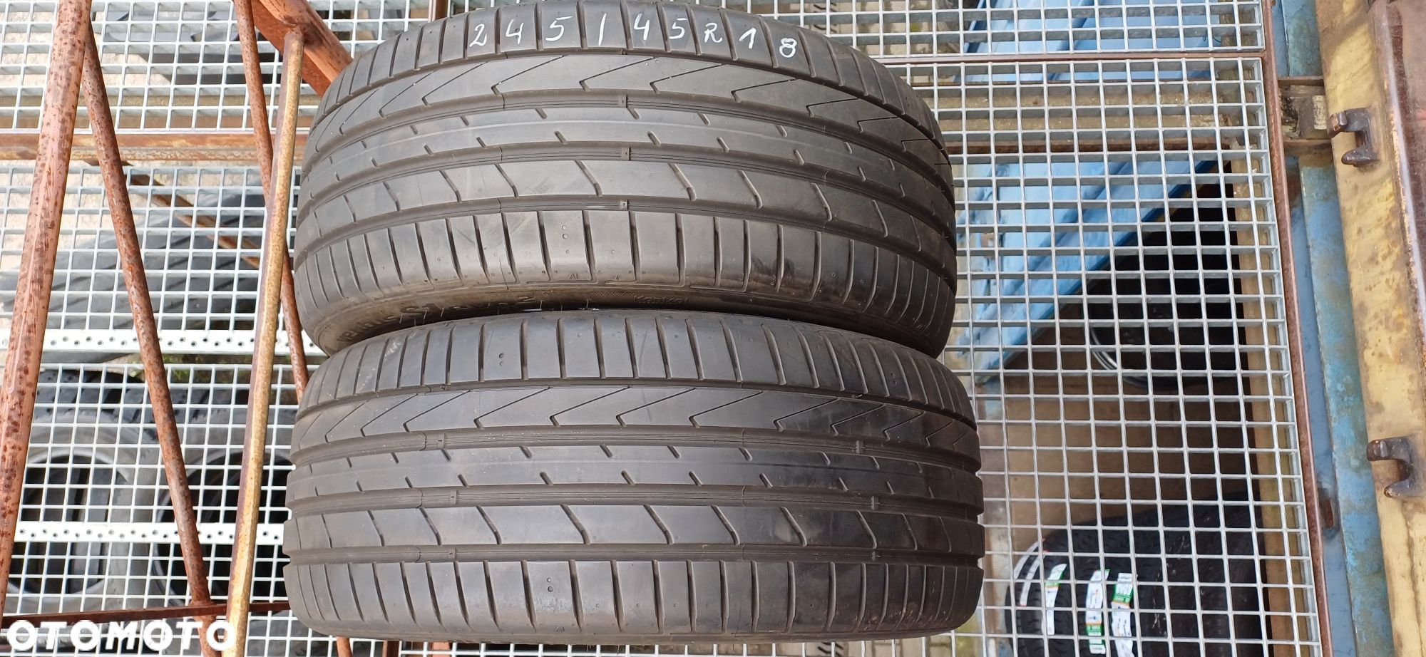 245/45R18 96W HANKOOK , dwie opony letnie. - 1