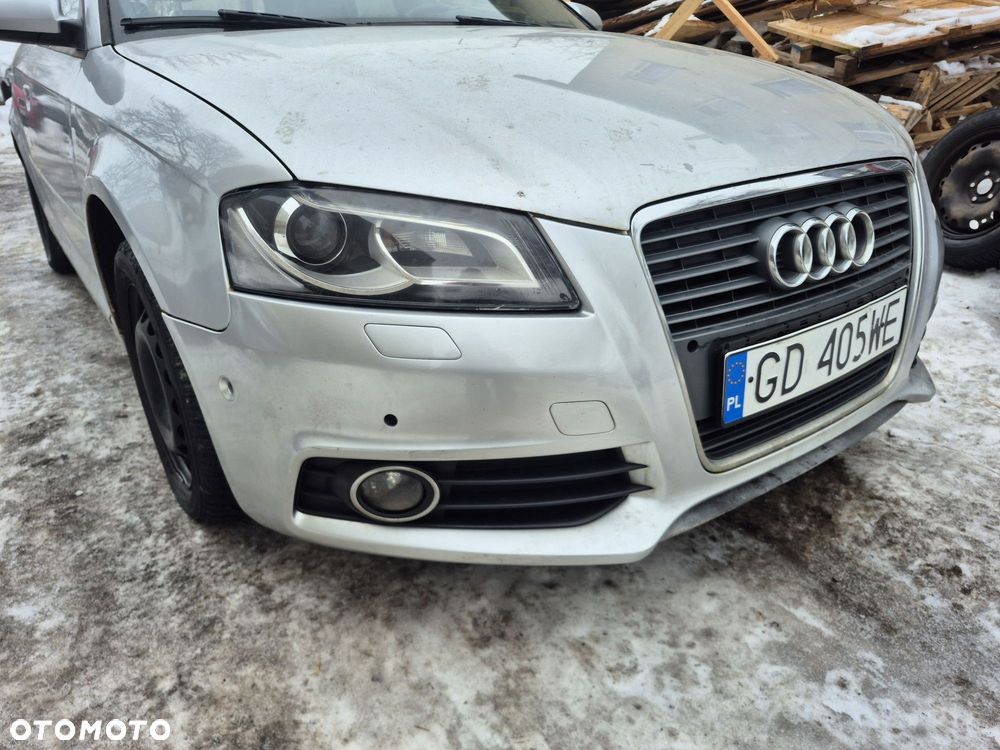 Kompletny zderzak audi a3 8p lift sline 6xpdc spryskiwacze srebrny - 6