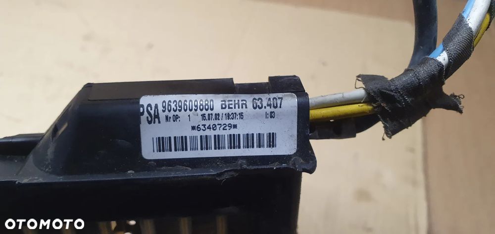 Nagrzewnica Elektryczna Peugeot 307 9639609880 - 4