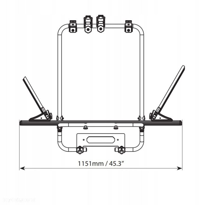 Bagażnik na klapę Menabo Shadow Black T6 3 rowery lub 2 rowery elektyczny - 6