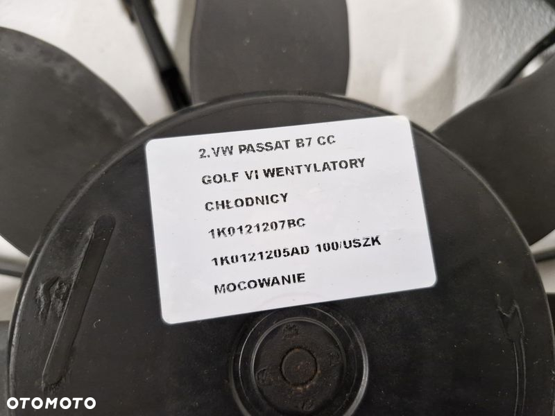 VOLKSWAGEN PASSAT B7 CC GOLF 6 VI WENTYLATORY CHŁODNIC 1K0121205AD 1K0121205AD - 11