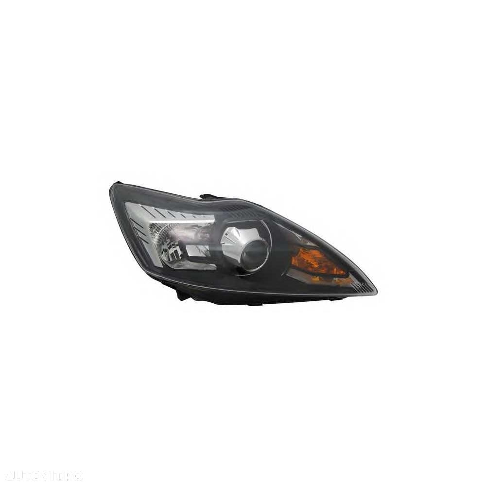 Far Ford Focus 2 (DA_) 01.2008-12.2010 TYC stanga/dreapta H1+H7 cu motoras, culoare negru, cu lumina viraje - 1